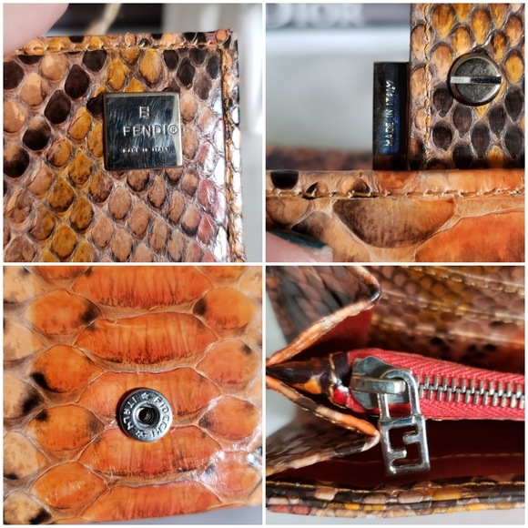 Authentic Pre-owned Fendi Baguette Python Wallet - Picture 14 of 16